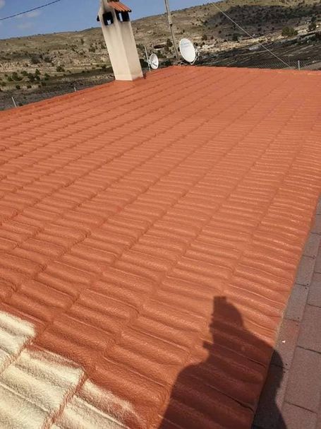 Aislamientos Poliuretano J.C. techo con proceso de impermeabilización