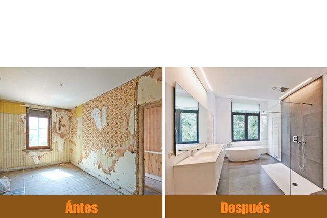 baño antes y después 