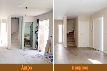 Aislamientos Poliuretano J.C. habitación antes y después 